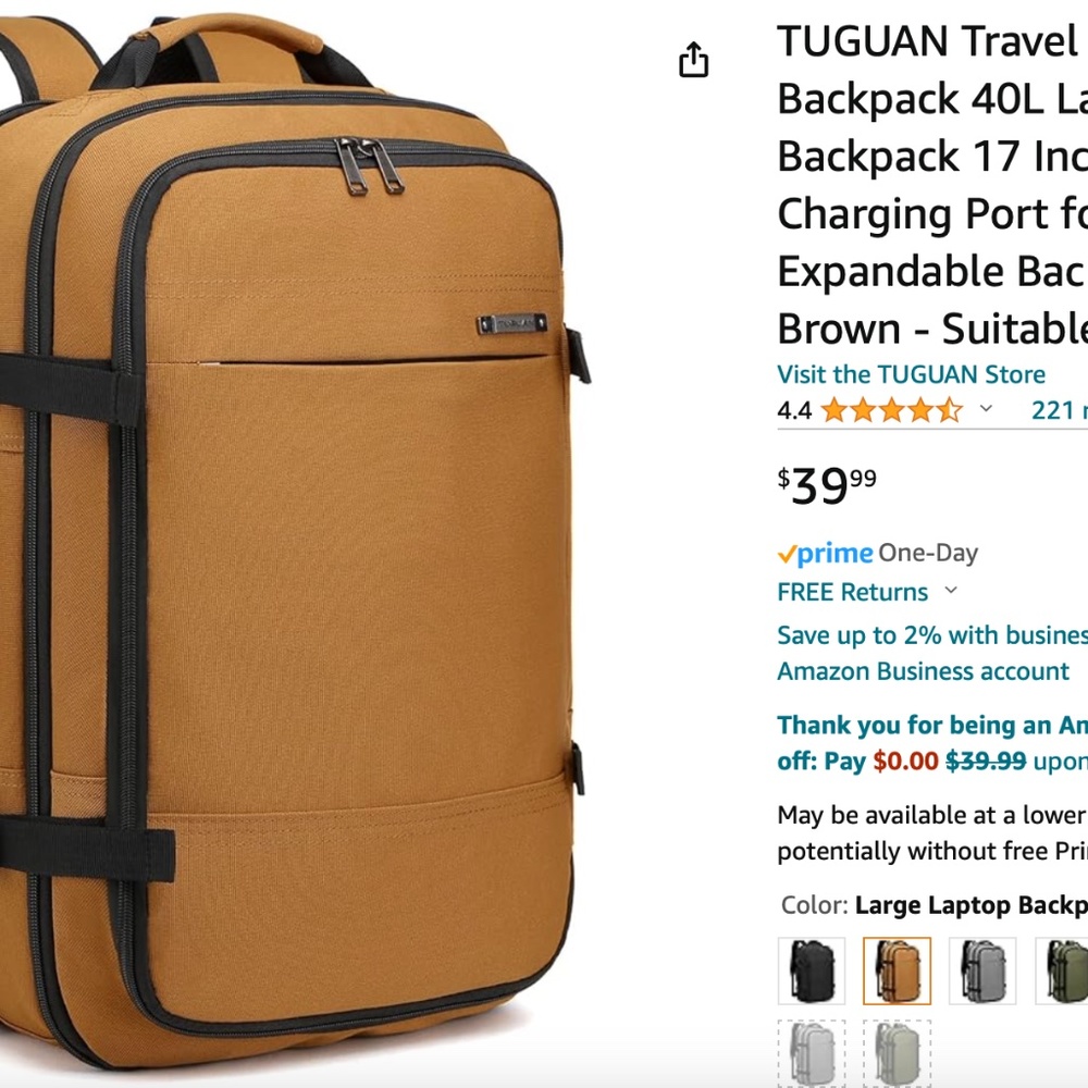 Tiguan Travel Laptop Backpack